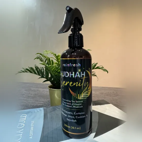 Raudhah Serenity Sajadah, Carpet & Linen Spray — Raudhah Serenity
